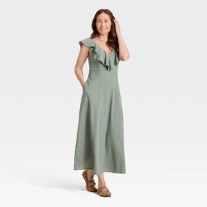 Universal Thread Women's Ruffle Sleeve Maxi A-Line